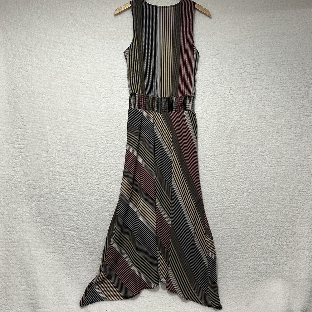 Peyton Jensen Women's Multicolor Stripe Sleeveless Maxi Dress Size S Made In USA - Picture 2 of 8